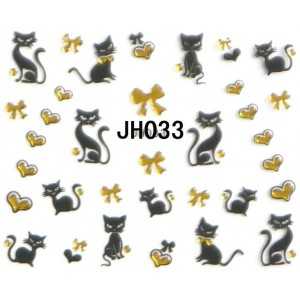 Stickers lovely cats gold